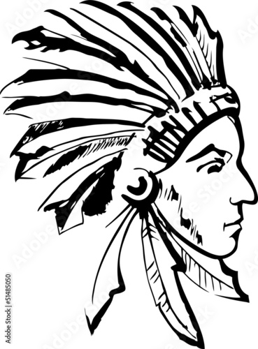 Vector: Native American Indian chief Native American Indian chief