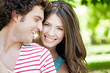 Loving Couple In Park