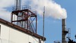 Smoking chimney of an industrial building