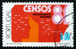Foto: Postage stamp Portugal 1981 Census Form and Head Postage stamp Portugal 1981 Census Form and Head