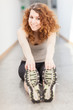 Young woman doing stretching exercise