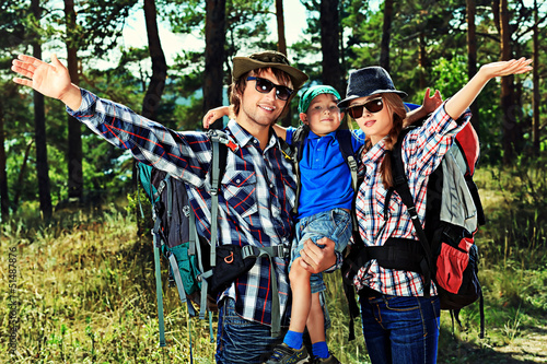 Photo: cheerful family cheerful family