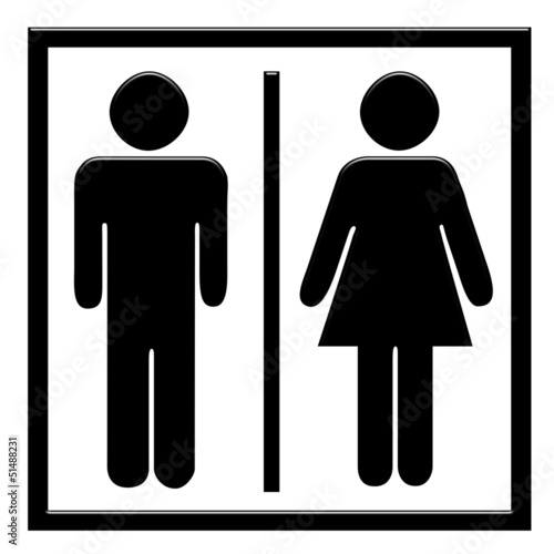 Illustration: Cartello wc uomo e donna Cartello wc uomo e donna