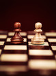 Two pawns on chessboard