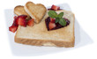 Toast with Hearts on a plate
