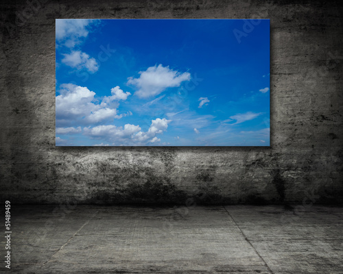 Photo: himmel auf alten wand himmel auf alten wand