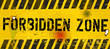 forbidden zone, warning sign, vector