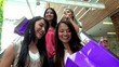 Group of shopping women