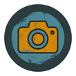 vector grunge camera icon - graphic design element