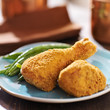 crispy baked chicken with greanbeans