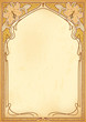 Art nouveau frames with space for text on old paper. Eps10
