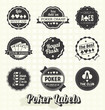 Vector Set: Retro Poker Labels and Icons