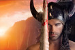 Photo: Portrait of a beautiful young warrior Portrait of a beautiful young warrior