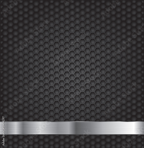 Vector: Black hexagon metal grill texture background. Black hexagon metal grill texture background.