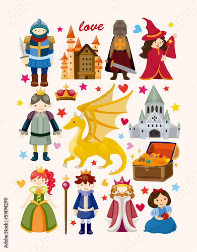 Vector: set of fairy tale element icons set of fairy tale element icons