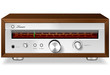 Vintage Stereo Analog Radio Tuner in Wooden Case Vector