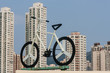 bicycle and high-rises in Sha Tin