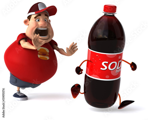 Illustration: Overweight boy Overweight boy