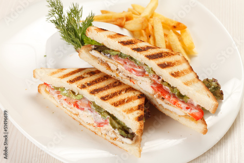 Photo: Sandwiches with French fried potatoes Sandwiches with French fried potatoes