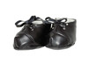 black leather shoes with laces