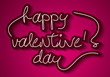 'Happy Valentine's Day' handmade calligraphy, vector EPS10