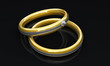 Ringe mit Diamant, Konzept Hochzeit