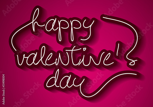 Vector: 'Happy Valentine's Day' handmade calligraphy, vector EPS10 'Happy Valentine's Day' handmade calligraphy, vector EPS10