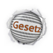 Papierloch - Gesetz - Kugel