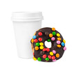 Coffee and donut to go
