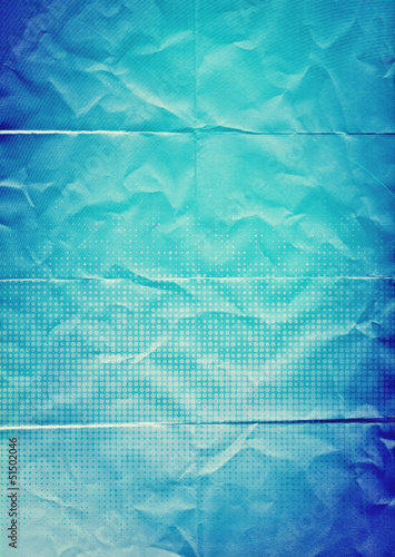 Photo: folded blue paper background folded blue paper background
