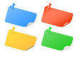 Vector: Pinned labels with curled corners. Vector illustration Pinned labels with curled corners. Vector illustration