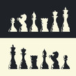 Chess pieces collection. Vector