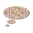 Foto: speech bubble - Portrait of a lot of people speech bubble - Portrait of a lot of people