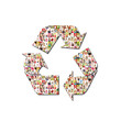 recycling icon - Portrait of a lot of people