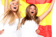 Mädls mit Spanien Fahne