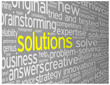 "SOLUTIONS" Tag Cloud (ideas business projects innovation smart)