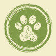 grunge paw print