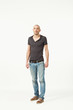 portrait of  young man in studio, isolated on white background