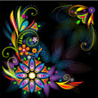 Vector: Decorative frame with flowers Decorative frame with flowers
