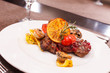 grilled steak with potatoes
