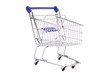 Photo: shopping cart isolated on white shopping cart isolated on white