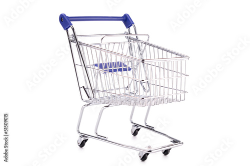 Photo: shopping cart isolated on white shopping cart isolated on white