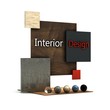Interior design 3D illustration.