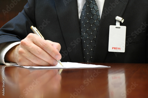 Photo: Journalist and press identification card Journalist and press identification card