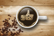 Kaffeetasse mit Like