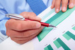 Businessman working with documents.