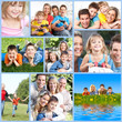 Photo: Happy family collage. Happy family collage.