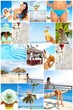 Exotic luxury resort collage.