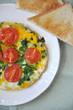 Omlette mit Bärlauch und Tomaten