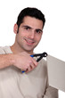Man using pincers